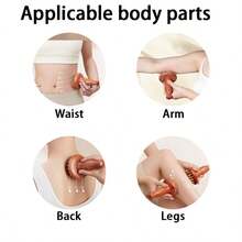 SilvaLex Wooden Massage Tool, Full Body Massager, Hand Massager, Leg Massager, Shoulder Massager, Shoulder & Neck Massage Tool, Face Massager, Back Massager, Waist Massager, Suitable For Home Use, Can Be Given As Holiday Gifts To Family, Friends, Classmates, And Parents - Brown - View 4