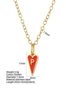1pc Fashion Personalized 26 Initial Letter Pendant Necklace, Versatile Design Suitable For Christmas Wear & Gift - Gold - View 21