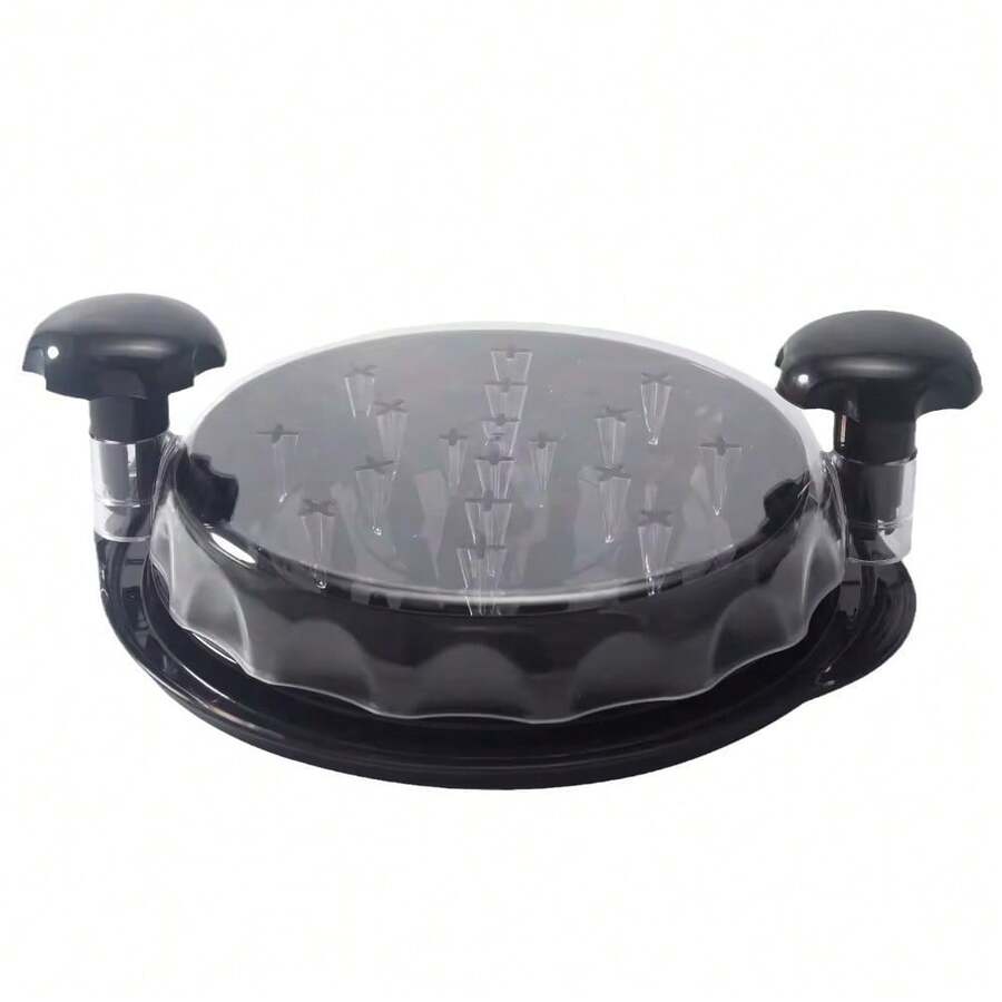 Chicken Shredder 8 Inches Chicken Breast Shredder Tool Cooked Meat Shredder With Clear Lid, Ergonomic Design,Auti-Slip, Easy To Clean, Chicken Shredder Tool Twist Chicken Grinder  Chicken Shredder Large Chicken Breast Shredder Tool Twist With Brush&Fork, Visible Meat Shredder Machine, Strong Anti-Slip Strip, Ergonomic Handle,Suitable For Pork Beef Chicken - 黑色 - 查看 1