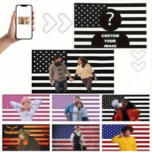 Black and White America Flag