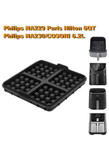 1 pieza Molde de silicona para gofres, Forro reutilizable antiadherente para freidora de aire, Adecuado para accesorios de freidora de aire NA229, NA230 - Multicolor - Ver 5