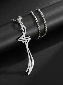1pc Classic Stainless Steel Imam Ali Sword Pendant Necklace, Men's Fashion Lucky Religious Jewelry - Fashion - View 1