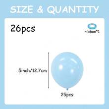 Globos azul pastel de 5/10/12/18 pulgadas, globos de látex gruesos de color azul claro pastel, cielo aqua, para decoración de graduación, baby shower, bautizo, revelación de género, bodas, Pascua, cumpleaños, despedida de soltera - Celeste - Ver 19