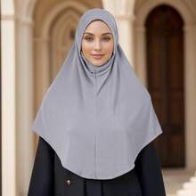 Pañuelo instantáneo musulmán para mujeres, cubierta completa del cuello, turbante de color sólido, fácil de usar, hijab de algodón y cáñamo, hijab interior - 4 - Ver 9