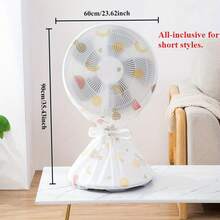 غطاء مروحة مقاوم للماء والغبار بنقشة فواكه نابضة بالحياة، غطاء غبار منزلي للمراوح العمودية، مادة غير مخالطة للطعام - تصميم شبكي قابل للتنفس؛ غطاء غبار سميك عالمي للأجهزة المنزلية. - متعدد الألوان - مشاهدة 7