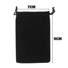 20X Velvet Gift Bags Wedding Favour Velvet Drawstring Jewellery Gift Bags Pouches - Black - View 11