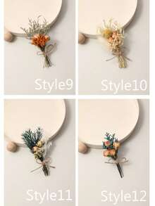 1/2/6/12/20 باقة زهور مجففة صغيرة، ديكور عيد الميلاد، هدية صندوق لعرض الزهور لعروس الخادمة، مركز طاولة الزفاف البوهيمي، عشب بامباس مجفف صغير لديكور المزهريات، زهور مجففة صغيرة لديكور كعكة عيد الميلاد - متعدد الألوان - مشاهدة 5