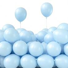 Globos azul pastel de 5/10/12/18 pulgadas, globos de látex gruesos de color azul claro pastel, cielo aqua, para decoración de graduación, baby shower, bautizo, revelación de género, bodas, Pascua, cumpleaños, despedida de soltera - Celeste - Ver 2