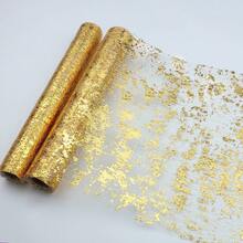 2pcs Gold Metallic Sequin Shiny Foil Mesh Table Runner, 11*118 Inches, Suitable For Wedding, Birthday, Graduation, Party, Anniversary, Christmas, Thanksgiving Decoration - Multicolor - View 8