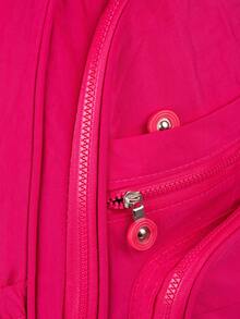Large School Backpack For Notebook Pink Resistant Multiple Pockets Work Nylon Reinforced School College - Hot Pink - View 8