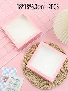 2/5pcs/10PCS/20pcs White/Pink/Black/Brown Gift Box With Transparent Windows - Perfect For Christmas Party Gifts, Wedding Souvenirs And Hand-Written, Sturdy Cartons For Display | Transparent Window Design | Durable Gift Box, Gift Box