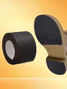 1 Roll Thick Anti-Slip Wearable Shoe Sole Sticker - Abrasion Resistant For Heels, Sports And Sandals Suitable For High Heels,Sports Shoes And Sandalssuitables For High Heelshoes. Noiseless Odorless Black Textured Surface Enhances Grip Shoe Accessories, Shoes Sole For Women Insulation,Galentines,Puppy,Carnival,Party Decorations