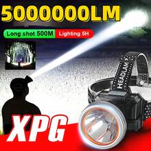 Lampu Kepala LED Isi Ulang USB 2025, Cahaya Terang 5000000LM, Lampu Depan LED Kuat, Senter Kepala Super Terang untuk Berkemah, Berburu, Multifungsi, Lampu Memancing Daya Tinggi, Tahan Air untuk Penggunaan Luar Ruangan, Ideal untuk Bersepeda Malam, Perbaikan Mobil, dan Eksplorasi Alam Liar - hitam - View 2