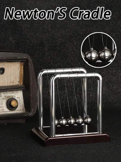Plastic Newton's Cradle Chaos Metal Craft Gift, Creative Home Decor Desktop Stress Relief Decoration Craft Gift