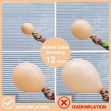 Nude Balloons, Different Sizes (5/10/12/18 Inch), Bohemian Beige Apricot Latex Balloon Arch Set, Suitable For Party Decorations, Gender Reveal Party, Graduation Ceremony, Wedding Anniversary, Bridal Shower And Other Party Supplies - Nude - View 9