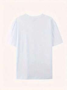 % Cotton Short Sleeve-Shirt With Crow Graphic And Text F-CAW-F - Casual Clothing Women Crow Graphic-Shirt - Summer Casual-Shirt With A Striking Black Print, Outdoor Activities And Casual Wear. Door Sports Clothing |     Bold Graphic Tee |     Comfortable Fit, Women's-Shirt Daily Use And Halloween Parties. 220gLoose And Comfortable - 白色 - 查看 2