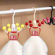 1/3件多功能可旋转6爪挂钩，家用胸罩肩带挂钩，衣柜整理架，包包挂钩 - 彩色 - 查看 5