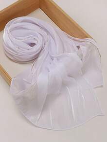 女士柔软欧根纱闪光穆斯林头巾披肩，秋冬新品 - 彩色 - 查看 23