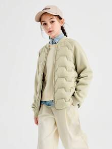 Balabala 2025年冬季女童轻便羽绒服 防水保暖 - 卡其 - 查看 2