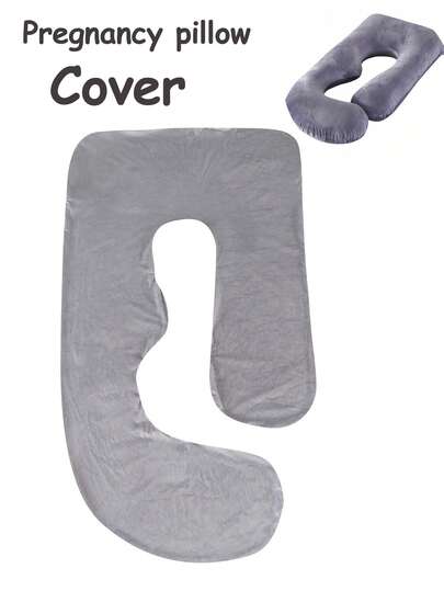 1pc G-Shaped Oversized Pregnancy Pillow Cover (Cover Only), Removable And Washable