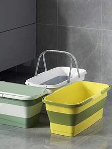 Găleată dreptunghiulară pliabilă portabilă de mare capacitate, pliabilă cu mâner dublu îngroșat, găleată universală multifuncțională pentru depozitarea apei, potrivită pentru curățarea bucătăriei, economisind spațiu de depozitare, impermeabilă și rezistentă la uzură, poate conține apă, pete de ulei, sedimente, poate fi folosită ca găleată de depozitare, rezervor de apă, găleată de curățare, coș de depozitare, bazin pentru animale de companie, potrivită pentru camping, picnic, depozitare și organizare, ștergerea apei și curățarea.