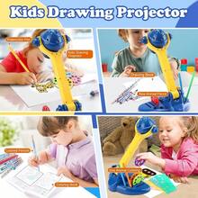 Drawing Projector For Art And Craft Kit Including Colored Pencils Crayons Coloring Books Toys For 3+ Year Old Boys Blue Drawing Kit V2
