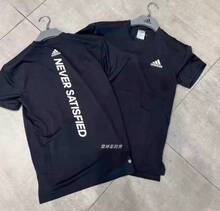 Adidas 男子跑步訓練寬鬆透氣速乾休閒運動T卹 - 黑色 - 查看 2