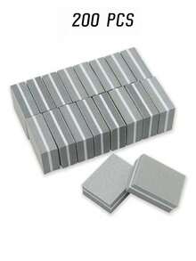 1/10/30/50/100/150/300/500片装迷你指甲抛光块，适用于亚克力指甲和天然指甲，100/180目指甲抛光块，散装指甲抛光块，专业美甲锉