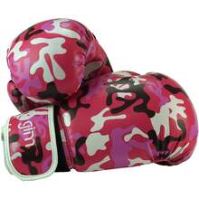 GIM Guantes de Box de Piel Sintética Muñequeras con Cierre de Contacto Boxea con  Alta Resistencia - Camuflaje Rojo/Negro - Ver 9