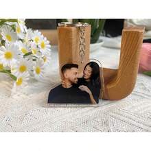 Personalized Photo Keychain, Lover Photo Creative Keychain, Wedding Anniversary Gift, Custom Acrylic Charm, Family Photo Keychain, Pet Photo - Multicolor - View 2