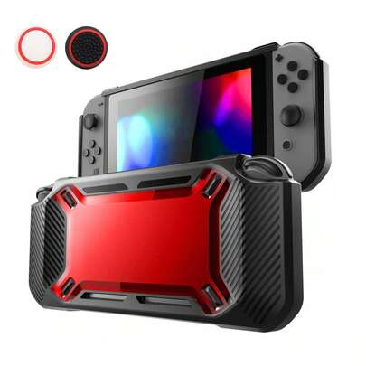 1 Set: 1 pieza Funda protectora de TPU para consola Switch + 2 piezas Tapas de silicona para joystick, Anti-caída, Anti-deslizamiento, Anti-polvo, Anti-arañazos, Protección completa, Experiencia de juego mejorada