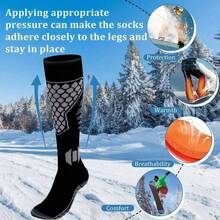 1 Pair Professional Thick Ski Socks, Warm, Compression, Cold-Proof For Adults
