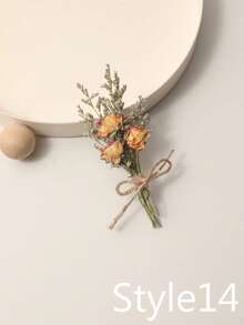 1/2/6/12/20 باقة زهور مجففة صغيرة، ديكور عيد الميلاد، هدية صندوق لعرض الزهور لعروس الخادمة، مركز طاولة الزفاف البوهيمي، عشب بامباس مجفف صغير لديكور المزهريات، زهور مجففة صغيرة لديكور كعكة عيد الميلاد - متعدد الألوان - مشاهدة 7