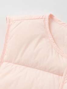 Balabala 小女孩动物动物园IP羽绒背心幼儿冬季2025温暖可爱 - 白紅色 - 查看 3