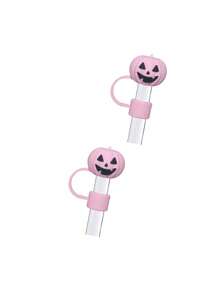 6 Stück rosa schwarze Trinkhalm-Abdeckkappen kompatibel mit Becher-Zubehör für 40 30oz Becher, 10mm wiederverwendbare süße Trinkhalm-Topper-Accessoires, tragbare Schutzstöpsel Dekorationen Geschenke für Party süße Cartoon Strohhalm Staubabdeckung, rosa lila himmelblau