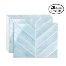 WalDecoo 1/10 /20 件防水现代几何人字形图案 3D 纹理墙板 DIY 瓷砖，现代蜂窝墙贴，可移除自粘墙砖贴纸厨房浴室后挡板适用于节日布置