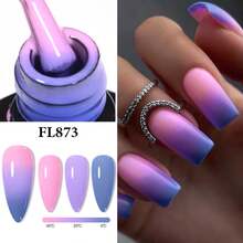 FOUR LILY 10ml Gel Kuku Berubah Warna Sensitif Suhu - Gel Kuku Reaktif Dingin & Panas, Cocok Untuk Manikur Salon dan Rumahan - MultiWarna - View 19