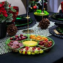 Plasticpro 6 Sectional Round Plastic Serving Tray/Platter (2, Green){"Color_name":"Green"} - Nhiều màu10 - Xem 3