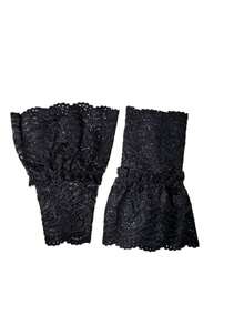 1pc Black Lace Hollow Crochet Fake Sleeves For Women, Super Fairy Flared Cuffs, Versatile Wrist Sleeves Suitable For Daily Life/Party And Other Scenes, Gifts For Parents And Other Relatives And Friends During Festivals, Romantic, Atmospheric, Accessories, Hot Selling,Black Gloves,White Gloves For Costume,Black Lace Gloves,Arm Sleeves - Multicolor - View 9