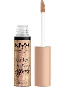 Professional Makeup Butter Gloss Bling Tono She Got Money (rosa), 8ml - Brillo labial con un toque ligero de color y mucho brillo, labios hidratados, acabado suave y cremoso, fórmula vegana - El Bling (dorado) - Ver 11