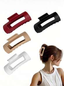 4 piezas Pinzas para el cabello con diseño de garra de nube, pinzas flexibles y cómodas, garras elásticas para el cabello, pinzas para cola de caballo adecuadas para cabello grueso o fino, accesorios de belleza para mujeres y niñas, accesorios para el cabello de moda en invierno