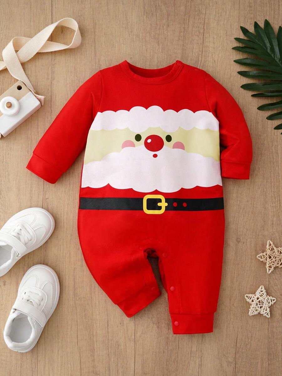 Pelele de Santa Claus para bebé, ropa de Navidad para recién nacidos niños y niñas, otoño