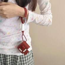 1pc Wine Red 3D Heart Shaped Protective Case For AirPods Pro 1/2/3/4 Bluetooth Earphones