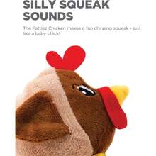 Outward Hound Fattiez Pig Plush Squeaky Dog Toy, Small - Fattiez Chicken - 查看 5