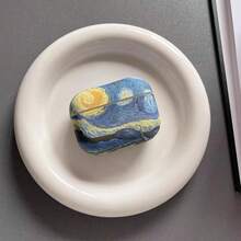 Creative Graffiti Oil Painting Protective Case Compatible With Airpods Pro 3/Pro 2, 1/2/3 Earphones, Anti-Drop Cover - Blue - View 4