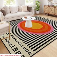 1 covor vintage color-block, covor pentru dormitor, decor pentru cameră, covor pentru living, decor pentru casă, covor de zonă, covor de bucătărie, covor pentru cameră de jocuri, covor de bun venit, covor de baie, decor pentru bucătărie, rezistent la praf și murdărie, pentru toate anotimpurile