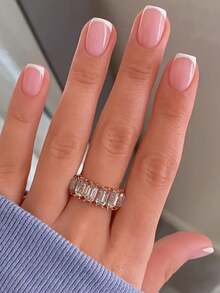 96 Peças Adesivos de Arte de Unhas, Design Francês Simples, Ombré, Glitter, Unhas Postiças Adesivas, Fofas, Brilhantes, Brilhosas, Unhas de Noiva, Unhas Postiças, Adesivos de Unhas, Moda, Formatura, Casamento, Festa, Acabamento Brilhante, Fácil de Aplicar e Remover. Estilos Doces, Elegantes e Luxuosos, Adesivos de Unhas Postiças Destacáveis, Adequados para Feriados, Reuniões - Multicolorido - Visão 2