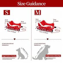1pc Latest Super Soft Christmas Sled Dog/Cat Bed, Thick Warm Winter Removable & Washable, Suitable For Medium & Small Dogs And Cats - Red - View 2
