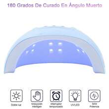 Lámpara/LED para Uñas 48W: Curado Rápido, 3 Modos de Tiempo, Protección Anti-, para Uso en Casa y Salones - Por defecto - Ver 4