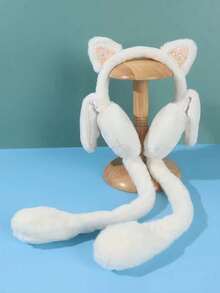 1pc Kids Solid Color Cute Cat Ear Movable Autumn/Winter Warm Ear Muffs